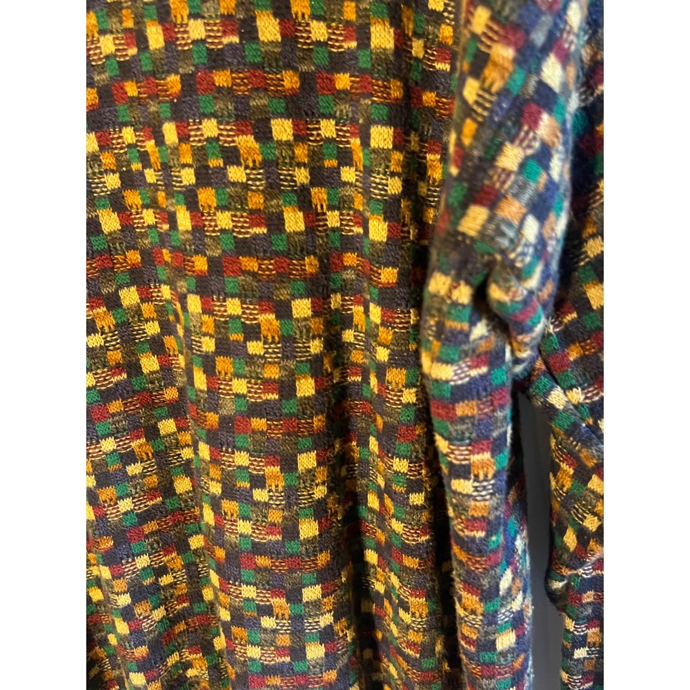 Vintage Tricots St Raphael Crewneck Sweater Mens Medium Geometric Grandpa Knit - Picture 3 of 5